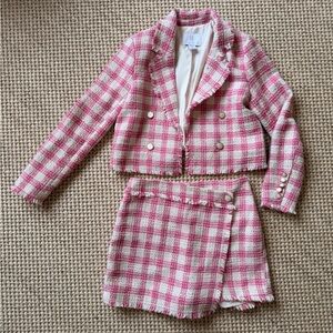 House of Harlow 1960 Pink Plaid Skort Set